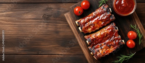 Ribs grilled barbecue pork ...