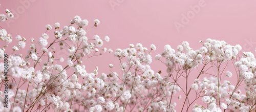 White gypsophila flowers al...