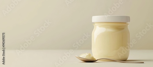 Jar and spoon with sweetene...