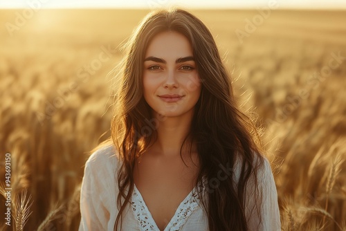 Captivating Portrait in a Golden Wheat Field