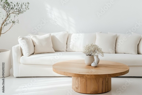 Obraz na płótnie Minimalist Living Room Elegance w salonie