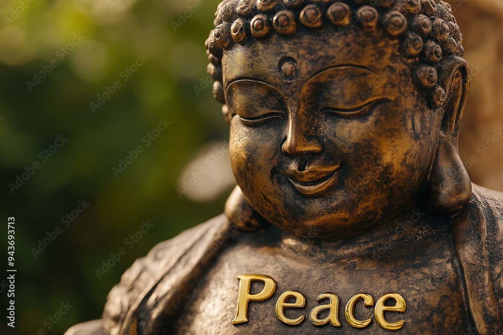 Close-Up of a Buddha Statue with