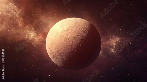 A large, rocky planet with ...