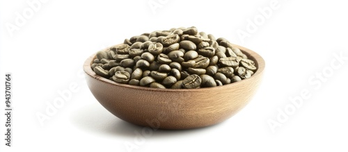 Bowl containing green coffe...