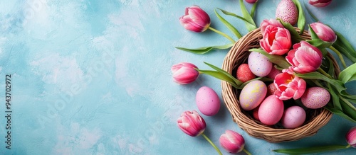 Basket filled with Easter e...