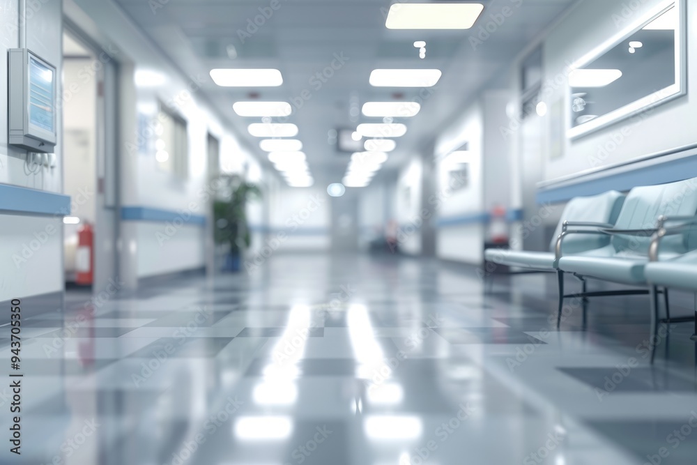 Blurred hospital and clinic interior background. Blurred hospital and clinic interior background.