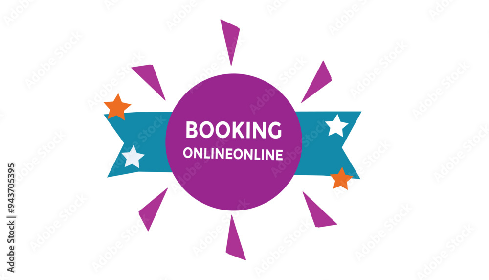 Booking online button web banner templates. Vector Illustration 
