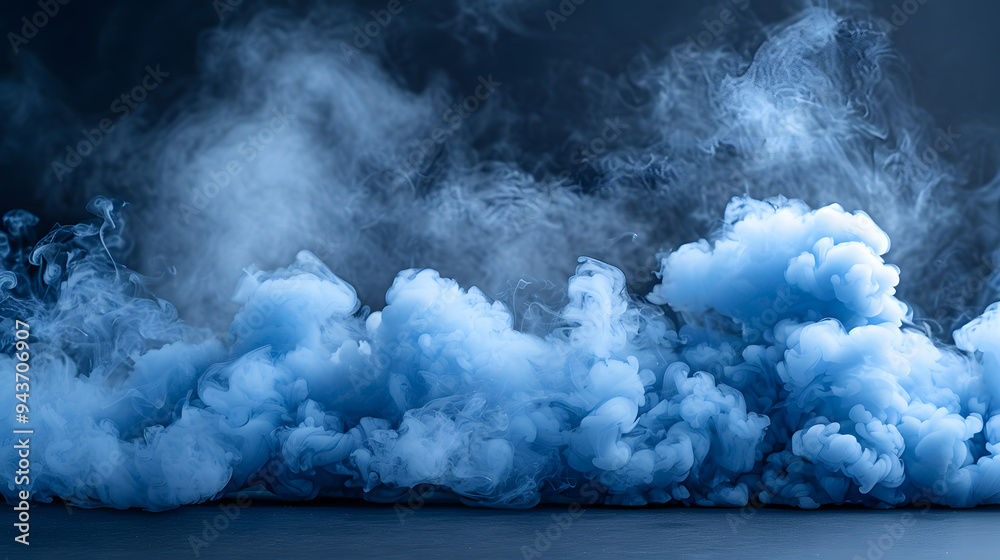 Naklejka premium Abstract dark blue background, smoke, smog.