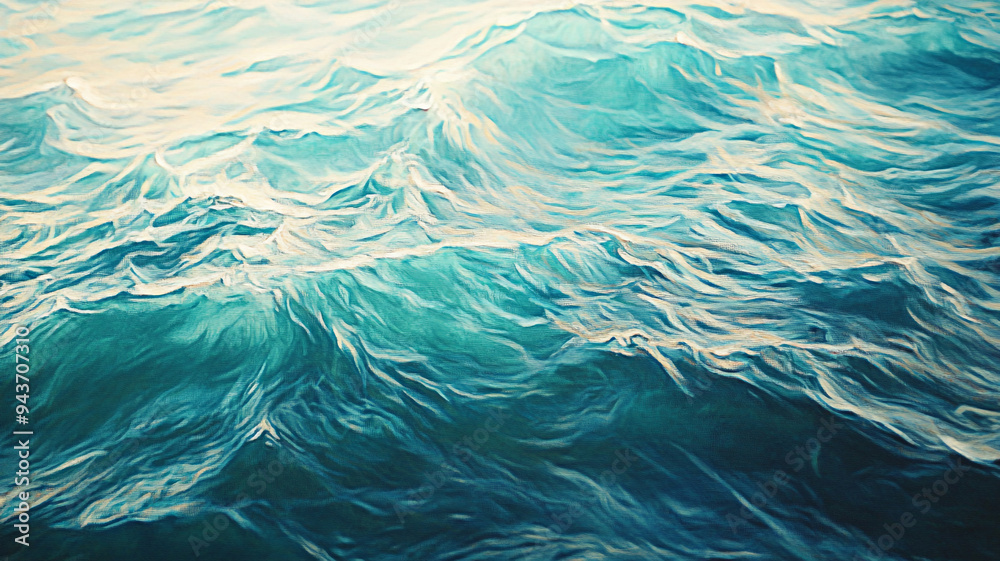 Vibrant blue ocean waves shimmer under sunlight with gentle ripples and dynamic currents captured in a serene coastal setting Vibrant blue ocean waves shimmer under sunlight with gentle ripples and dynamic currents captured in a serene coastal setting
