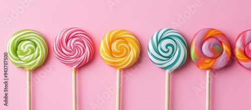 Top view of brightly colore...