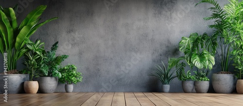 potted plants on a wooden i...