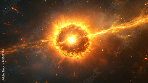 A massive, fiery explosion ...