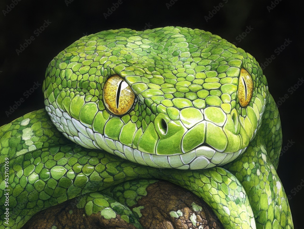 Fototapeta premium Green tree snake