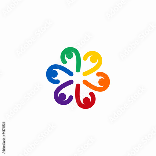 unity people logo design template