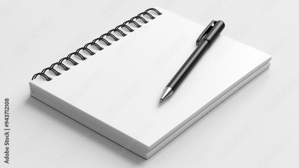 High-quality notebook with spiral binding and pen, ideal for notes, writing, and business presentations High-quality notebook with spiral binding and pen, ideal for notes, writing, and business presentations