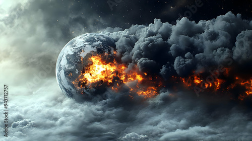 A planet engulfed in flames...