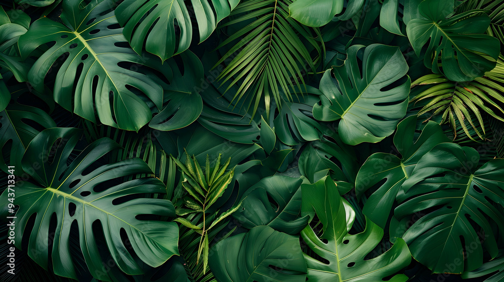 tropical leaves background with copy space tropical leaves background with copy space