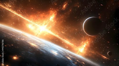 A planet is engulfed in a f...