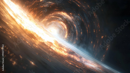 A planet on fire being suck...