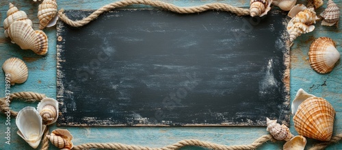 Sea travel frame decoration...