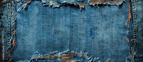 blue old denim background f...