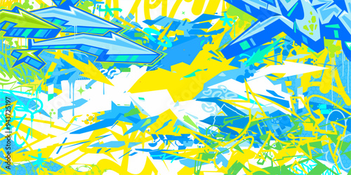 Modern Cool Trendy Abstract Hip Hop Urban Street Art Graffiti Style Vector Illustration Background