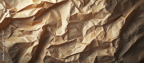 Wallpaper Mural Crumpled Brown Packing Paper Background. with copy space image. Place for adding text or design Torontodigital.ca