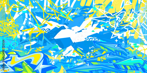 Modern Cool Trendy Abstract Hip Hop Urban Street Art Graffiti Style Vector Illustration Background