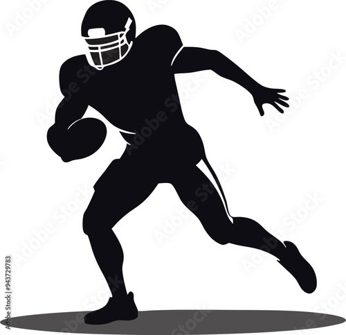 A picture of a football player playing