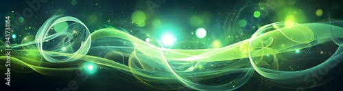 Mesmerizing Continuity and Infinitesimals Smooth Colorful Green Abstract Background with Blurred Elements photo