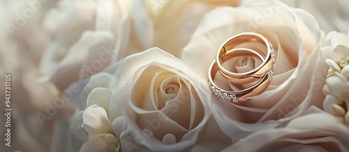 A couple of gold wedding ri...