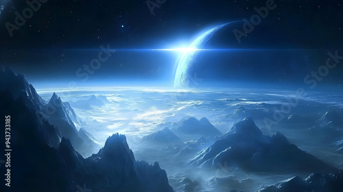 A scenic view of a distant ...