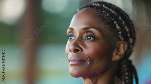 Elderly Attending Senior Fitness Class Elde photo