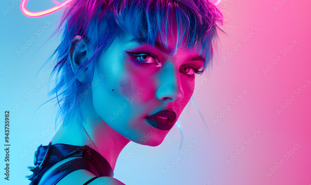 graphic advertising images focusing on beauty and hair