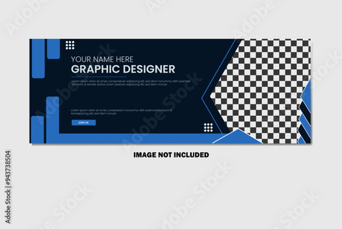 Social media corporate business facebook cover with photo place modern layout white background web banner template key