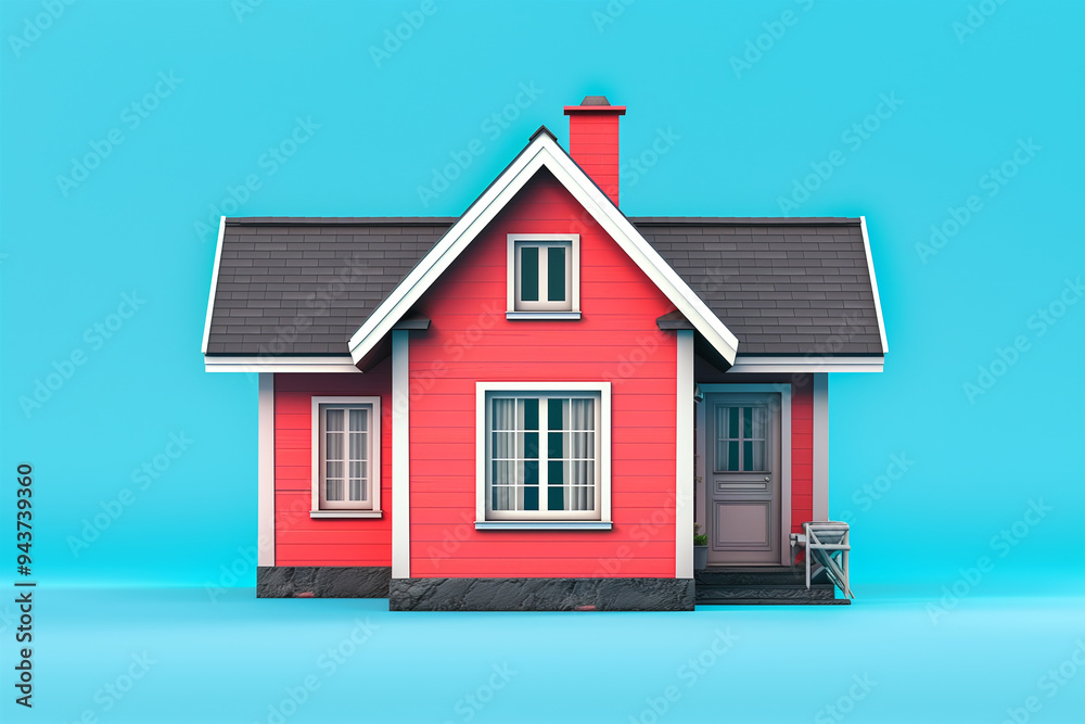 3d real estate visual home industry illustration