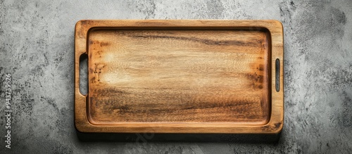Top view of a wooden servin...