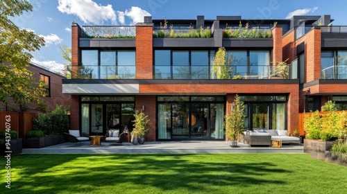 Modern Brick Townhouse with Patio and Garden