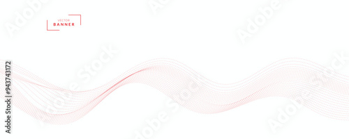 Abstract background with red wavy lines