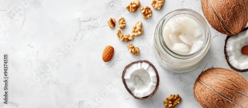 Mason jar filled with cocon...