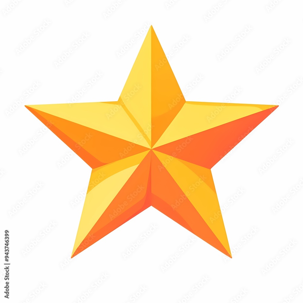 A Bright Yellow and Orange Five-Pointed Star A Bright Yellow and Orange Five-Pointed Star