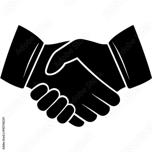 handshake isolated on white background