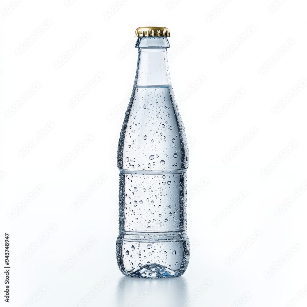 Glass Bottle with Water Drops. Glass Bottle with Water Drops.