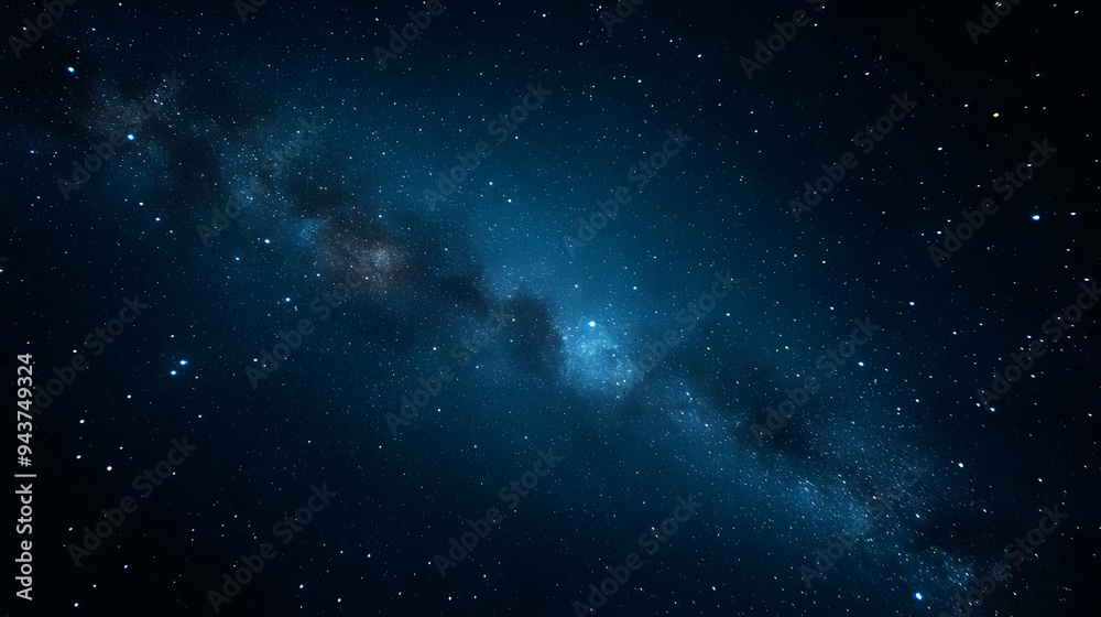 A stunning night sky with the Milky Way galaxy shining brightly amongst a vast field of stars. A stunning night sky with the Milky Way galaxy shining brightly amongst a vast field of stars.