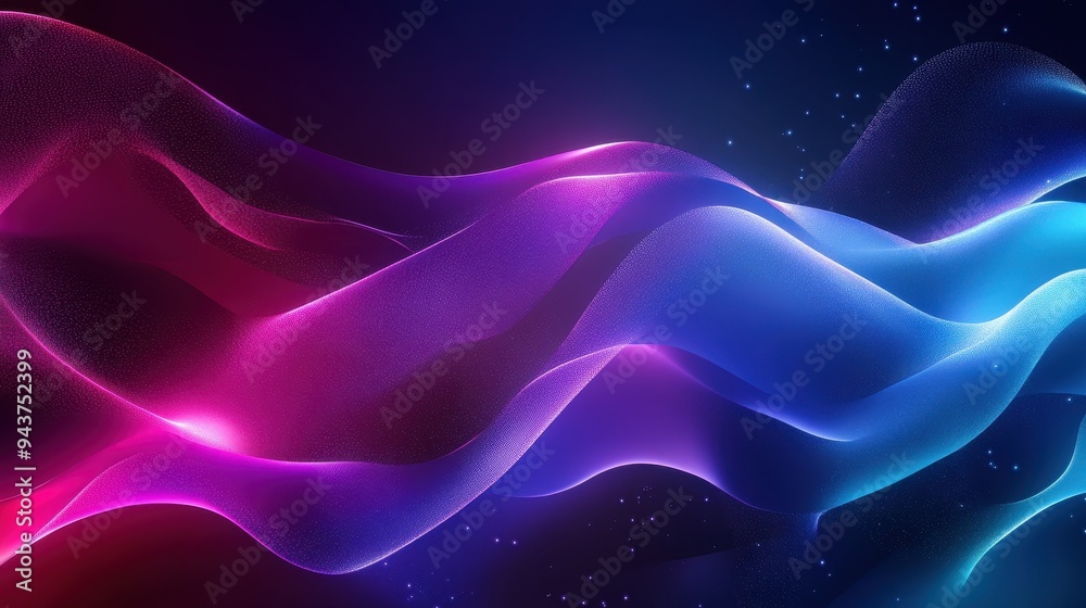 Abstract Neon Blue and Pink Wave Background. Abstract Neon Blue and Pink Wave Background.