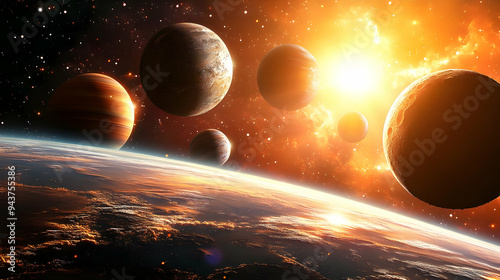 A stunning view of a planet...