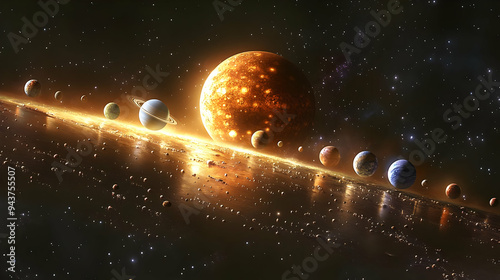 A stunning view of a solar ...