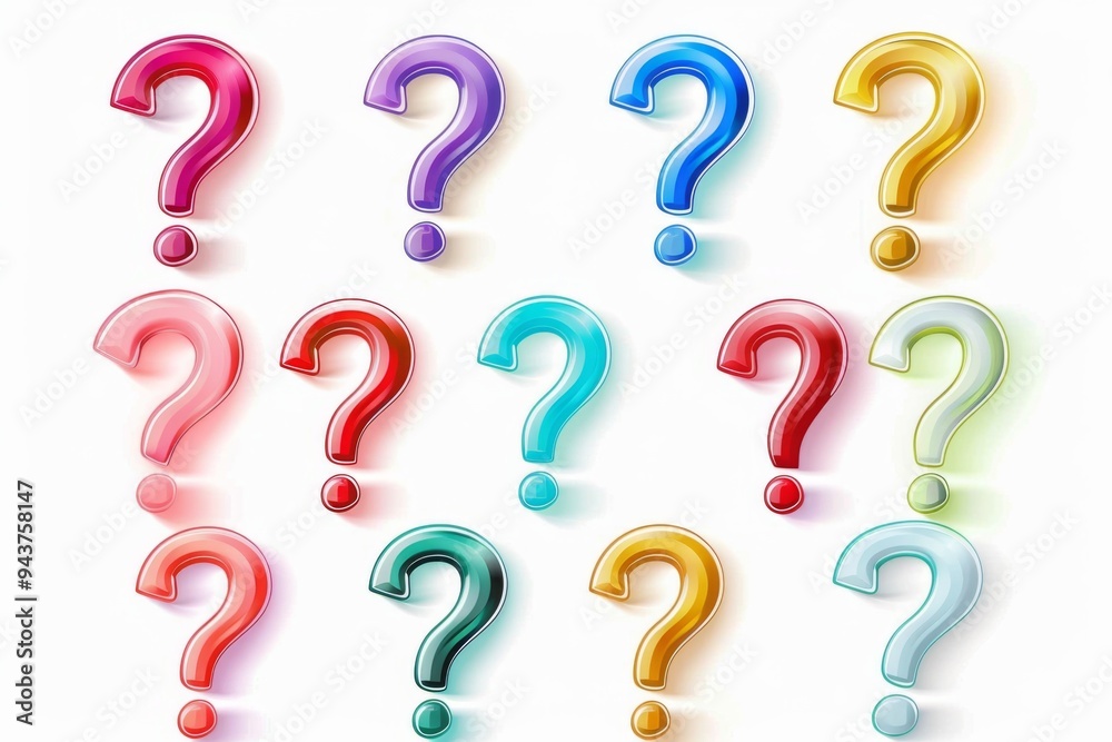 Question mark icon, quiz symbol, interrogation sign, simple rebus silhouette, questions emblem, faq set Question mark icon, quiz symbol, interrogation sign, simple rebus silhouette, questions emblem, faq set