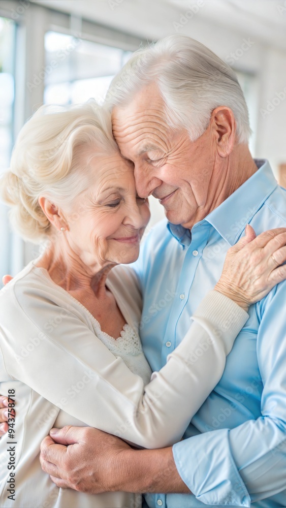 Fototapeta premium Hug between two elderly people