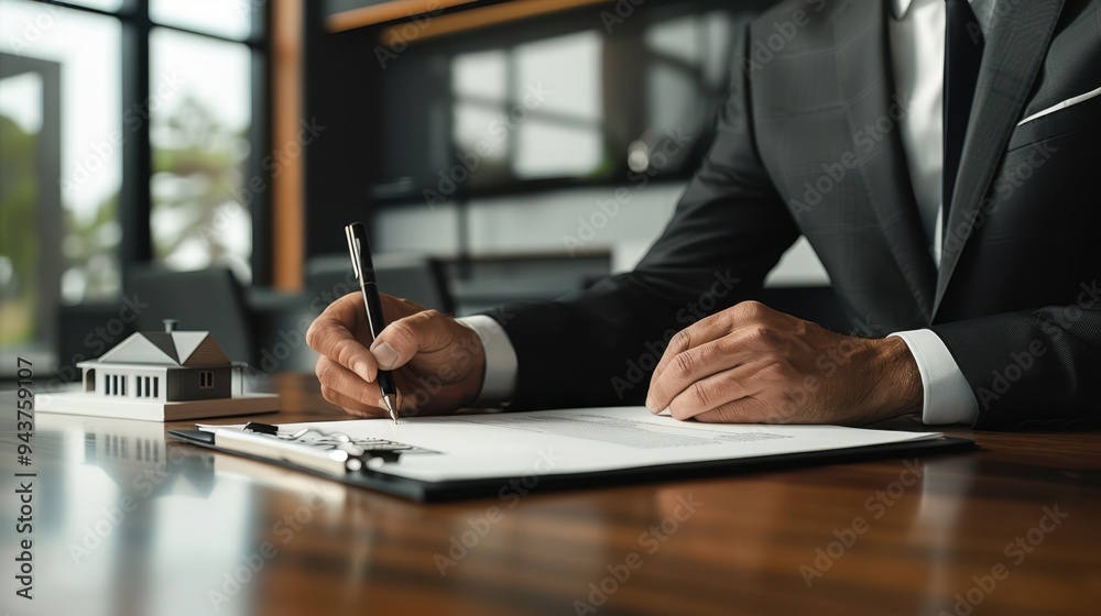 The businessman signing contract The businessman signing contract
